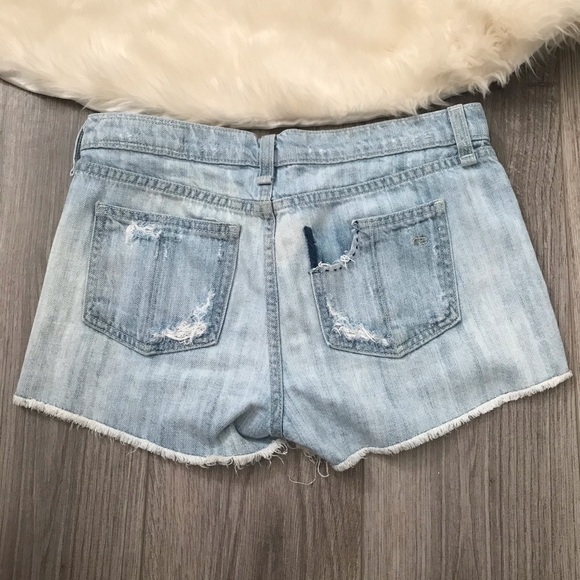 Rag & Bone | light wash cut off denim shorts - Picture 4 of 8